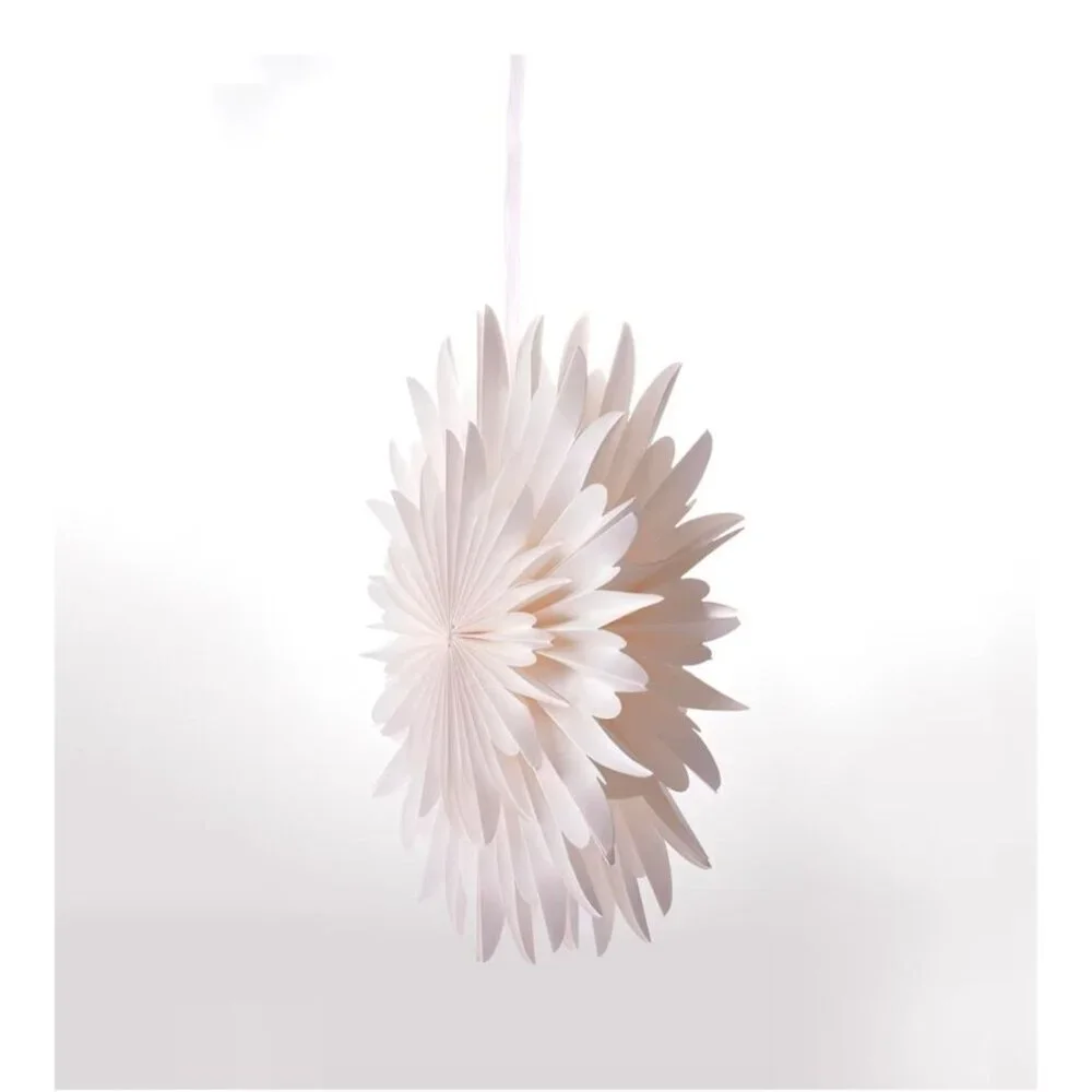 3pcs White Paper Light Shades Hanging Ornament 3DPaper Lampshade Decoration
